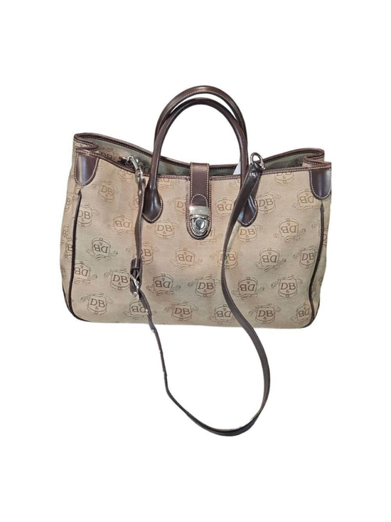 Dooney & Bourke Handbags - Vintage Dooney And Bourke Donegal Crest Leather Trim Handbag. NWOT